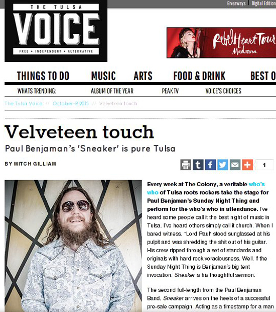 PaulBenjamanBandTulsaVoiceAlbumReview